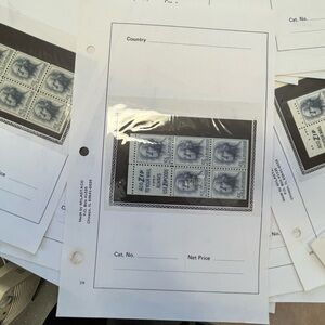 Vintage George Washington Booklet Pane of Postage Stamps Lot of 15